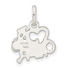 Sterling Silver Polished I Love Cheer Charm