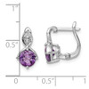 Sterling Silver Rhodium-plated 1.95ctw Amethyst/White Topaz Hinged Earrings