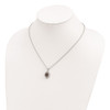 Sterling Silver & 14k Yellow Gold Accent Rhodium-plated Smoky Quartz White Topaz Diamond 18in Necklace