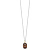 Sterling Silver & 14k Yellow Gold True Two-tone Accent Smoky Quartz & Diamond Necklace