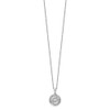 Sterling Silver Rhodium Plated Diamond Circle Necklace