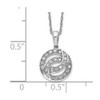 Sterling Silver Rhodium Plated Diamond Circle Necklace