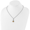Sterling Silver w/Gold-tone Flash Gold-plated Citrine Necklace
