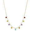 14k Yellow Gold Multi-color Gemstone Necklace w/ 2in ext.