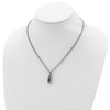 Sterling Silver Sky Blue Topaz & Diamond Necklace