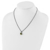 Sterling Silver w/14k Yellow Gold Peridot & Diamond Necklace