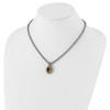 Sterling Silver w/14k Yellow Gold Antiqued Citrine Necklace QTC1089