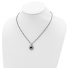 Sterling Silver w/14k Yellow Gold Garnet Necklace QTC1402