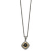 Sterling Silver w/14k Yellow Gold Black Onyx Necklace QTC1207