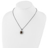 Sterling Silver w/ 14k Yellow Gold Accent Antiqued Smoky Quartz Necklace