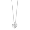 Sterling Silver Rhodium-plated Diamond Mom Necklace QG2674-16