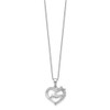 Sterling Silver Rhodium-plated Diamond Mom Necklace QG2670-16