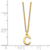 14k Yellow Gold Cutout Letter C Initial Necklace