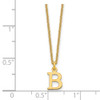 14k Yellow Gold Cutout Letter B Initial Necklace