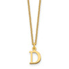 14k Yellow Gold Cutout Letter D Initial Necklace