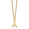 14k Yellow Gold Cutout Letter A Initial Necklace