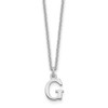 14k White Gold Cutout Letter G Initial Necklace