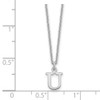 14k White Gold Cutout Letter U Initial Necklace
