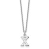 14k White Gold Cutout Letter X Initial Necklace