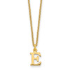 14k Yellow Gold Cutout Letter E Initial Necklace