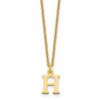 14k Yellow Gold Cutout Letter H Initial Necklace