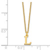 14k Yellow Gold Cutout Letter L Initial Necklace