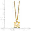 14k Yellow Gold Cutout Letter M Initial Necklace