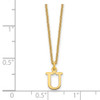 14k Yellow Gold Cutout Letter U Initial Necklace