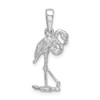 Sterling Silver Polished 3D Flamingo Pendant QC9862