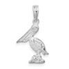 Sterling Silver Polished 3D Pelican Pendant