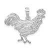 Sterling Silver Polished Rooster Pendant