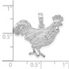 Sterling Silver Polished Rooster Pendant