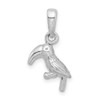 Sterling Silver Polished 3D Toucan Bird Pendant