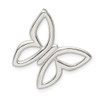 Sterling Silver Polished Butterfly Chain Slide Pendant