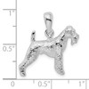 Sterling Silver Textured 3D Airedale Terrier Pendant