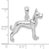 Sterling Silver Textured 3D Great Dane Pendant