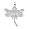 Sterling Silver Polished Filigree Wing Dragonfly Pendant