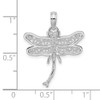 Sterling Silver Polished Filigree Wing Dragonfly Pendant