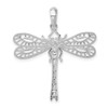 Sterling Silver Polished Cut-out Dragonfly Pendant