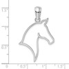 Sterling Silver Polished Cut-out Horse Head Pendant QC10565
