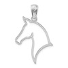 Sterling Silver Polished Cut-out Horse Head Pendant QC10565