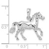 Sterling Silver Polished 3D Walking Horse Pendant