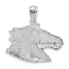 Sterling Silver Polished Horse Head Pendant QC10558