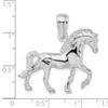 Sterling Silver Polished Walking Horse Pendant