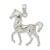 Sterling Silver Polished 3D Standing Horse Pendant