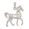 Sterling Silver Polished 3D Standing Horse Pendant