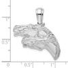 Sterling Silver Polished Double Horse Head Pendant