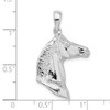 Sterling Silver Polished 3D Horse Head Pendant