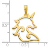 14k Yellow Gold Unicorn Pendant D5078