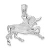 Sterling Silver Polished Raging Bull Pendant
